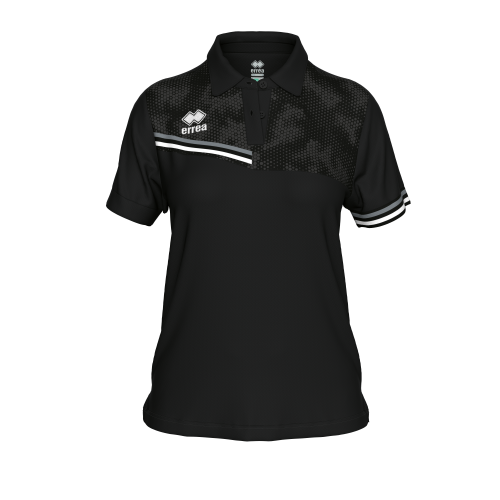 Damska koszulka polo EDEN czarno-antracytowo-biała