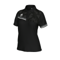 Damska koszulka polo EDEN czarno-antracytowo-biała