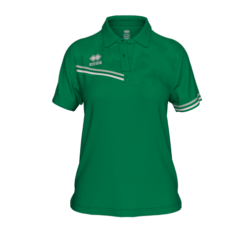 Damska koszulka polo EDEN zielono-szaro-biała