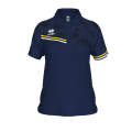 Damska koszulka polo EDEN granatowo-żółto-biała