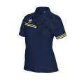 Damska koszulka polo EDEN granatowo-żółto-biała
