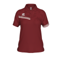 Damska koszulka polo EDEN bordowo-szaro-biała