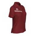 Damska koszulka polo EDEN bordowo-szaro-biała