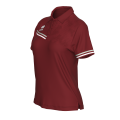 Damska koszulka polo EDEN bordowo-szaro-biała