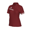 Damska koszulka polo EDEN bordowo-szaro-biała