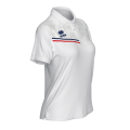 Damska koszulka polo EDEN biało-granatowo-czerwona