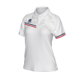 Damska koszulka polo EDEN biało-granatowo-czerwona