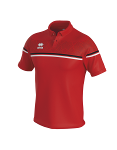 Koszulka Polo DOMINIC czerwono-czarno-biała