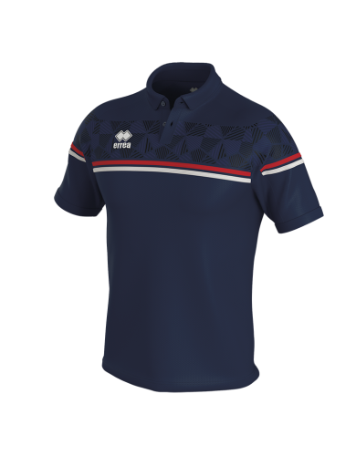 Koszulka Polo DOMINIC granatowo-czerwono-biała