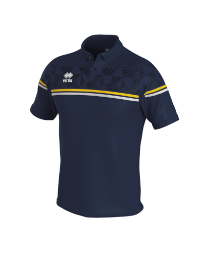 Koszulka Polo DOMINIC granatowo-żółto-biała
