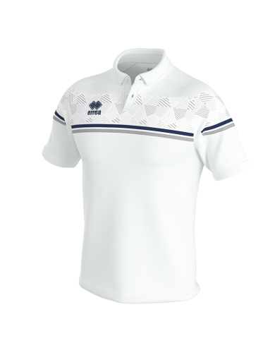 Koszulka Polo DOMINIC biało-granatowo-szara