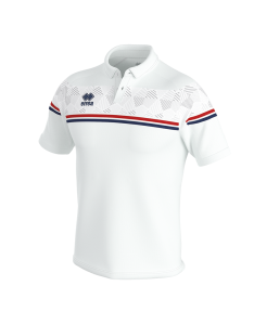 Koszulka Polo DOMINIC biało-czerwono-granatowa