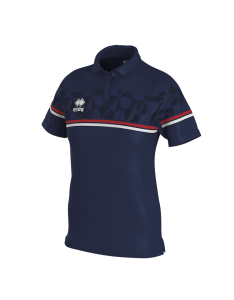 Damska koszulka Polo DARYA granatowo-czerwono-biała 