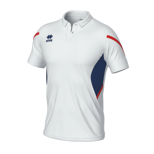 Koszulka Polo CLARK biało-granatowo-czerwona