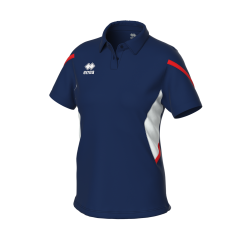 Koszulka damska Polo CARMEN granatowo-biało-czerwona