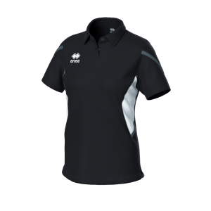 Koszulka damska Polo CARMEN czarno-biało-antracytowa